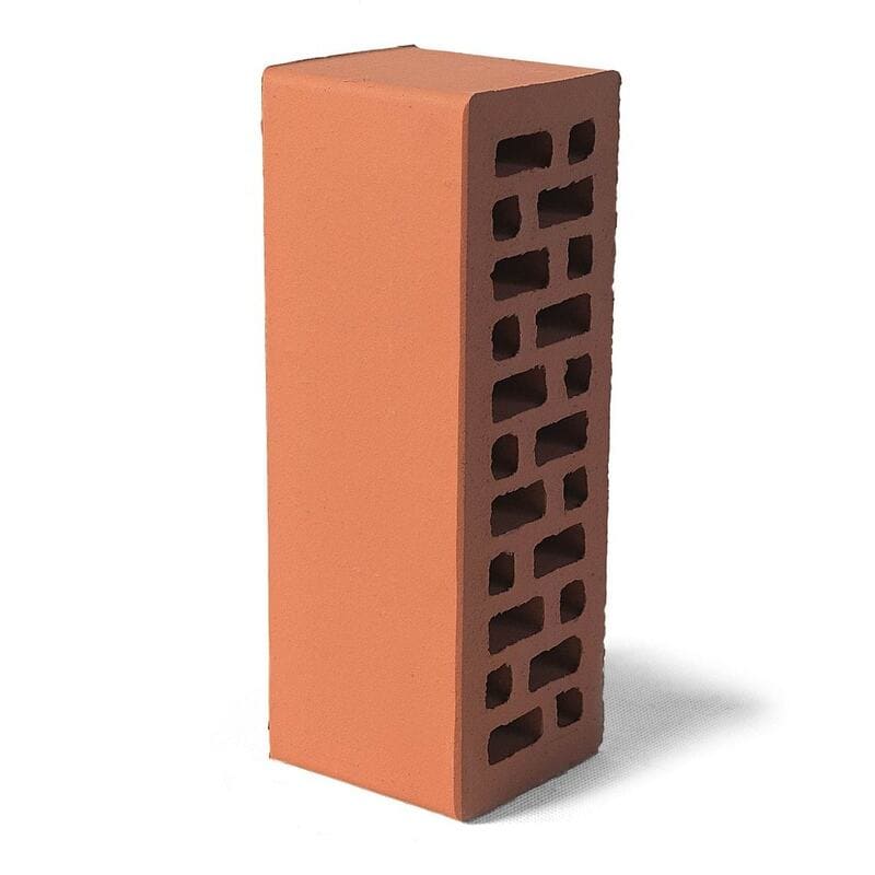 Облицовочный кирпич 0.9NF красный, гладкий, М-150-175, Браер