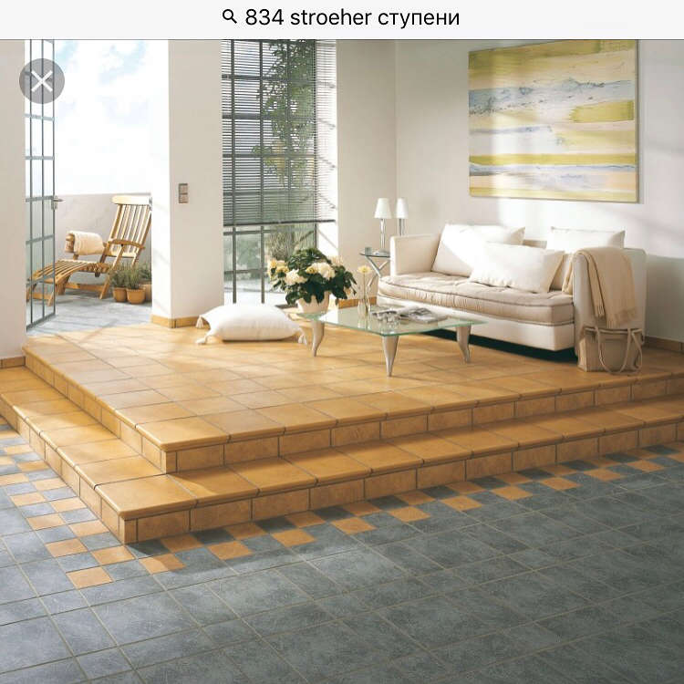 Фронтальная ступень Roccia 834 giallo, Stroeher